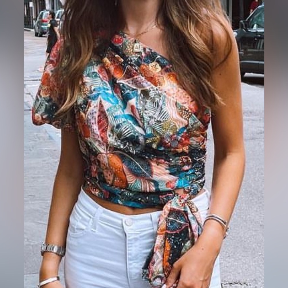 Amanda Uprichard One Shoulder Top